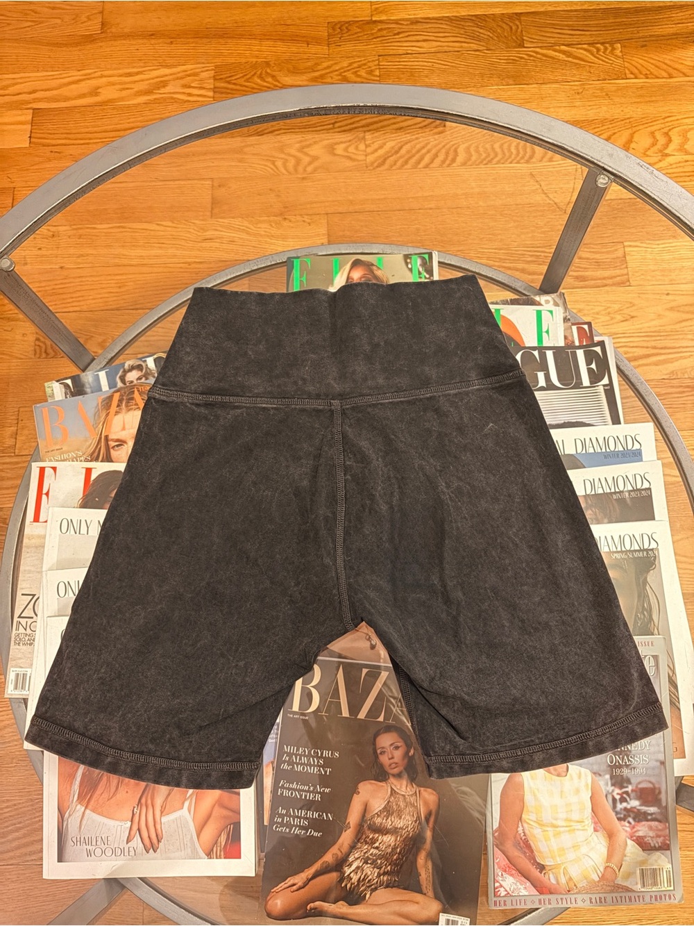 OFFLINE by aerie Washed Gray High-Rise Cotton Bike Shorts - Picture 4 of 4
